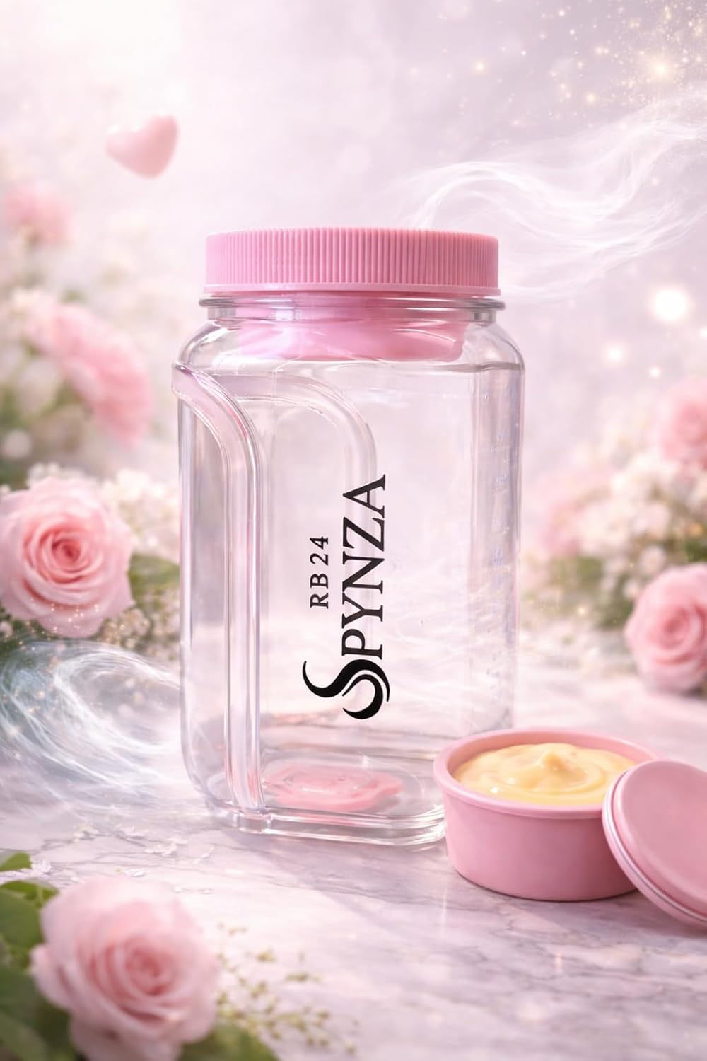 salad pod with side opening & a dressing cup (Blush Pink)