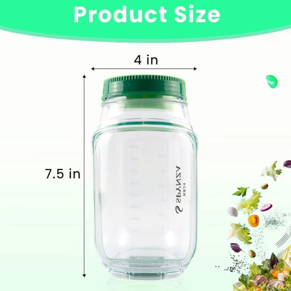 Salad pod with side opening - Green