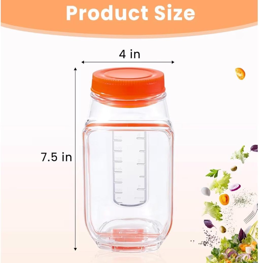 Salad Pod with side opening - Orange