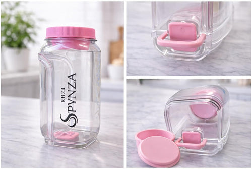 salad pod with side opening & a dressing cup (Blush Pink)