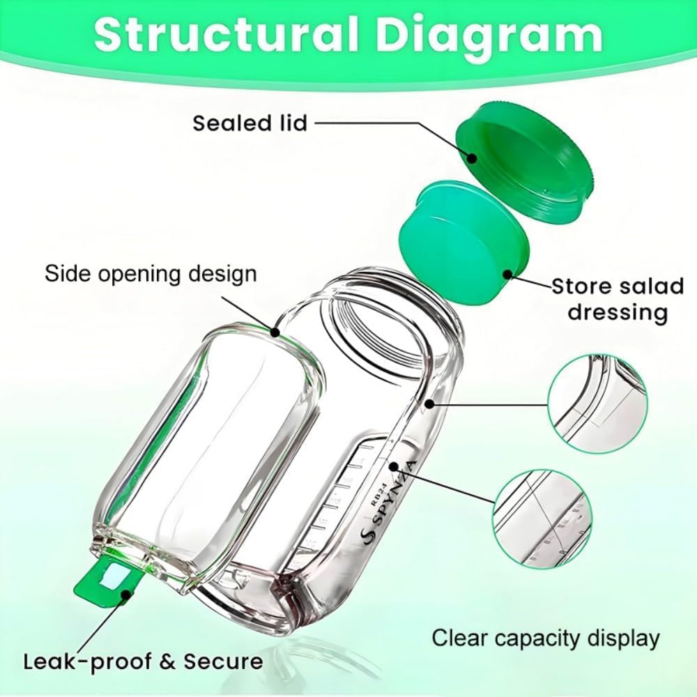 Salad pod with side opening - Green