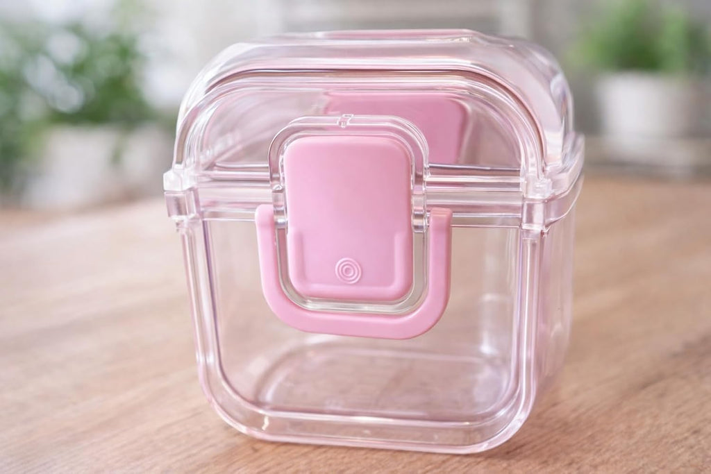 salad pod with side opening & a dressing cup (Blush Pink)