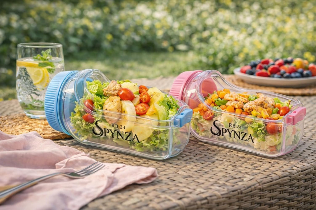 salad pod with side opening & a dressing cup (Blush Pink)