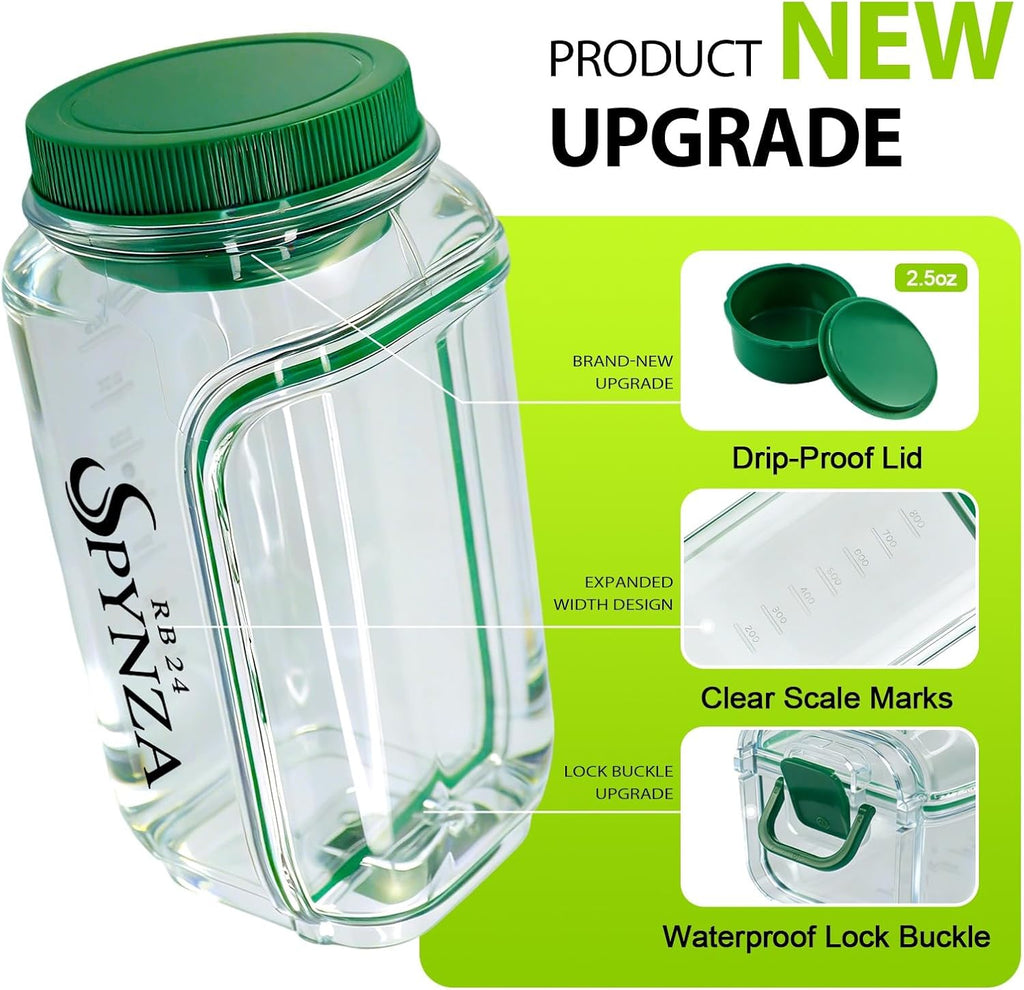 salad pod with side opening & a dressing cup (Forest Green)