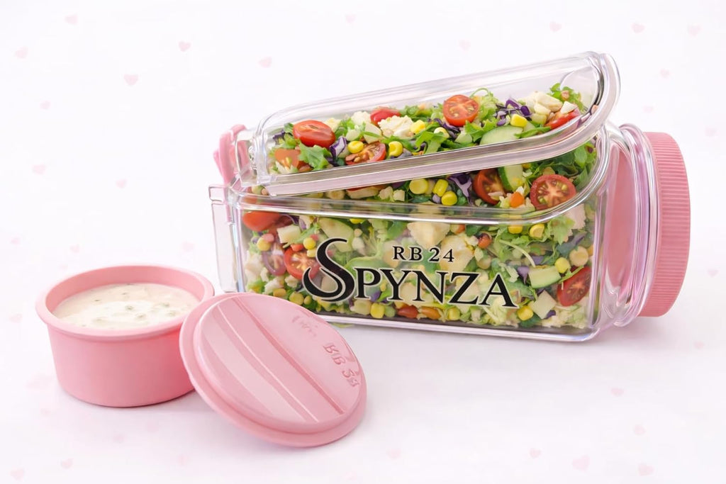 salad pod with side opening & a dressing cup (Blush Pink)