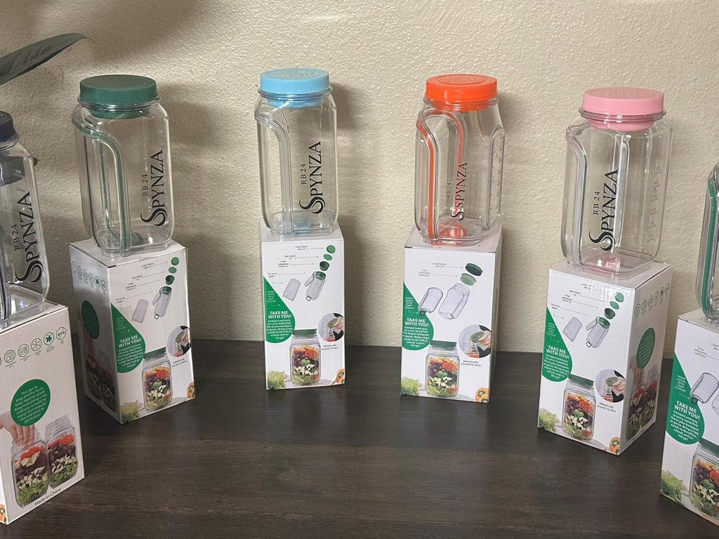 Salad Pod Side Opening Salad pod (includes dressing cup) - Denim Blue