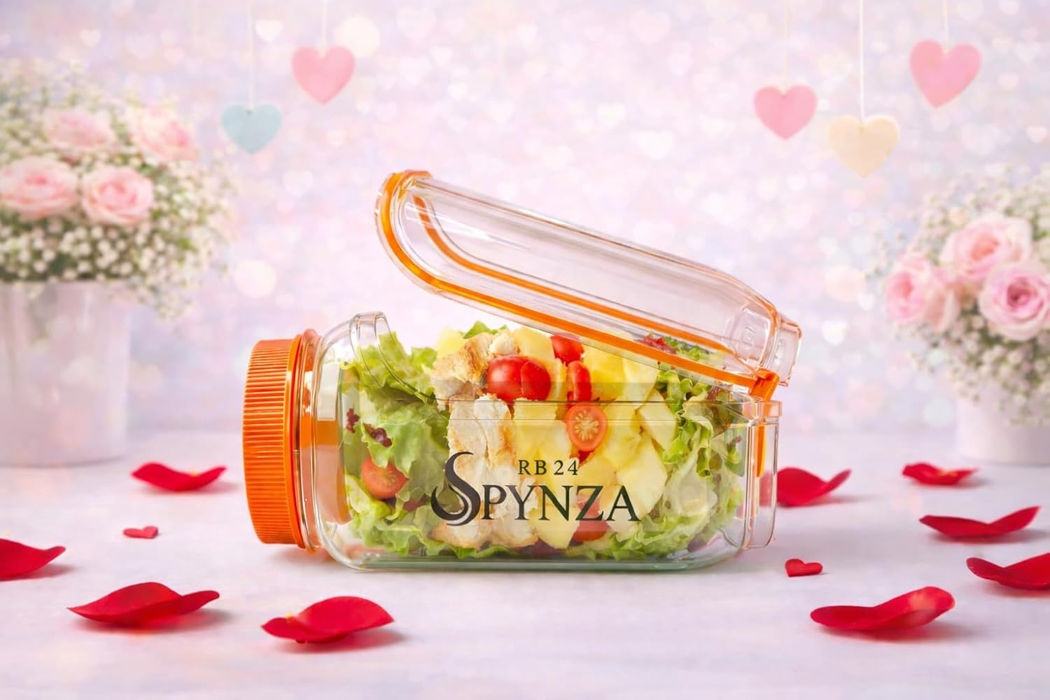 Salad Pod with side opening - Orange